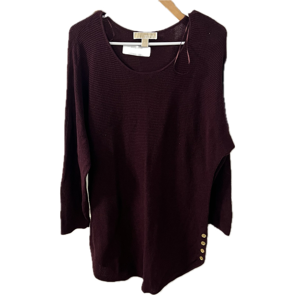 Women's Michael Kors Red/Plum Color Blouse Size L